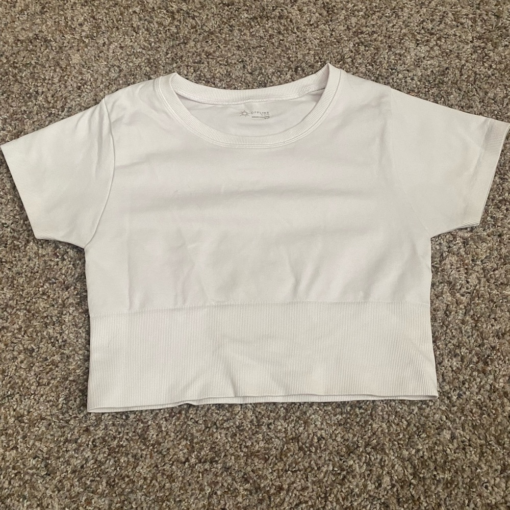 offline by aerie crop tee